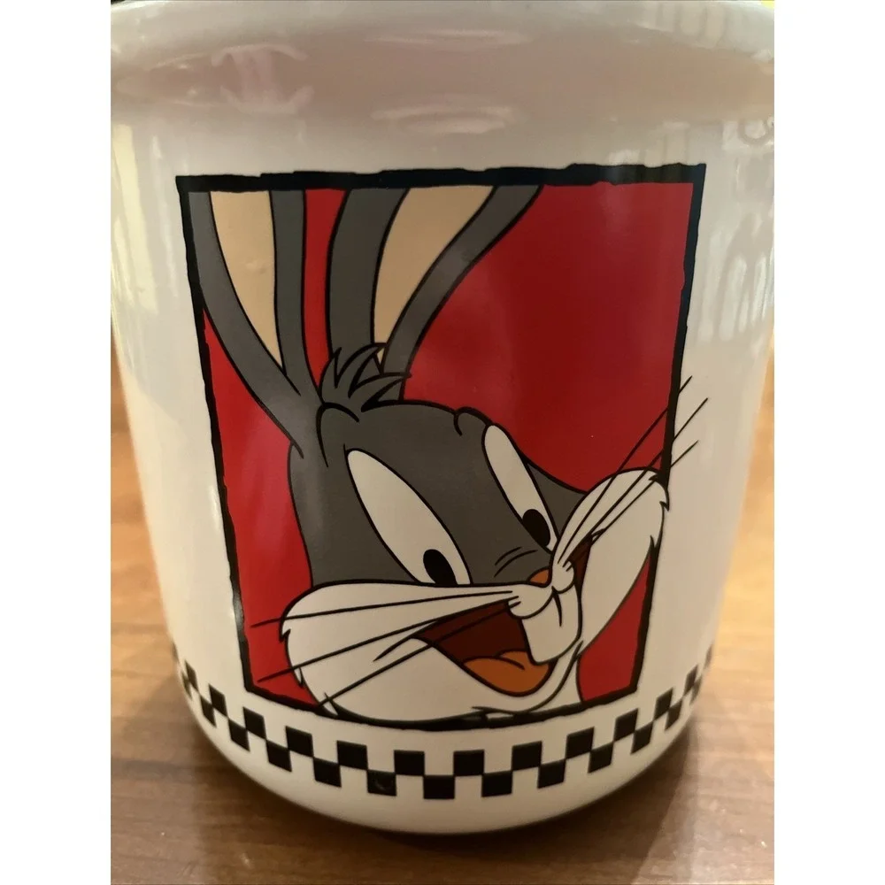 VTG Looney Tunes Bugs Bunny Ceramic Cookie Jar Canister w/ Lid Warner Bros 1993